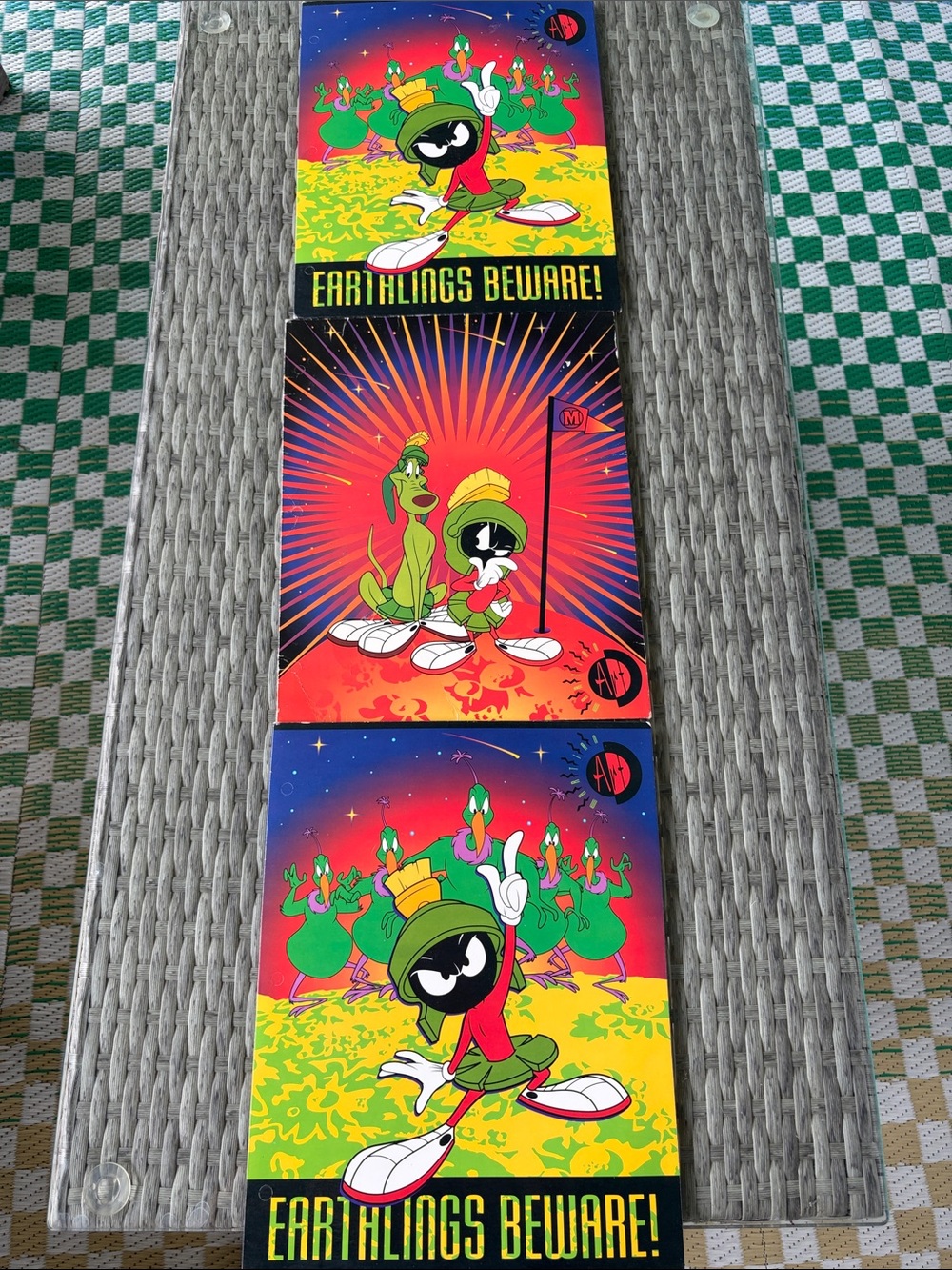 Marvin the Martian Set Of The  'Earthlings Beware!' Retro Pop Art Folders